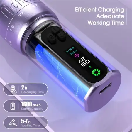 POPU DIVA bežična mašinica za trajnu šminku PURPLE PMU & SMP Wireless Pen