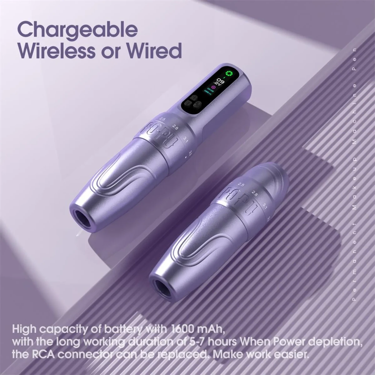 POPU DIVA bežična mašinica za trajnu šminku PURPLE PMU & SMP Wireless Pen