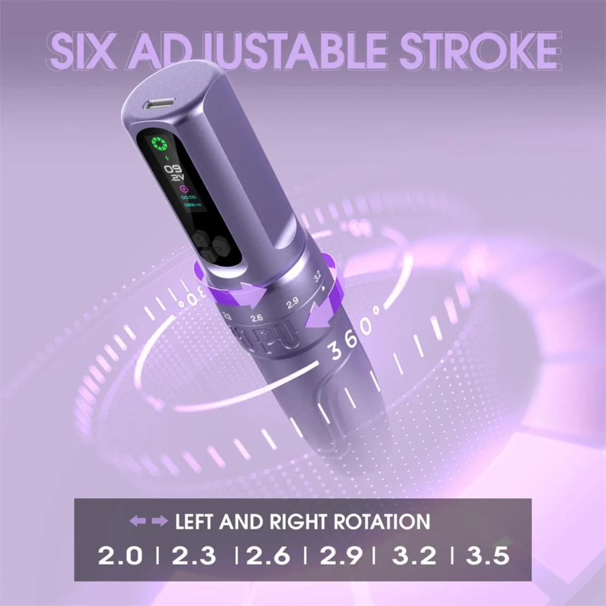 POPU DIVA bežična mašinica za trajnu šminku PURPLE PMU & SMP Wireless Pen